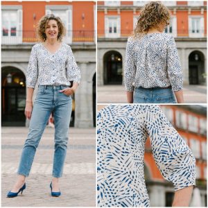 Liesl + Co. Geneva V-Neck Blouse Downloadable Pattern LC044GB1