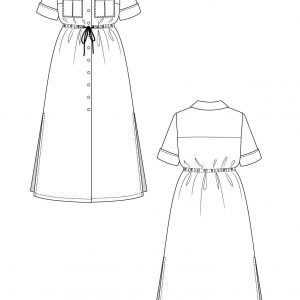 Named Clothing Reeta Midi Shirt Dress Downloadable Pattern 06-099