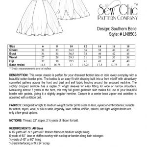 Sew Chic Southern Belle Dress ln8503